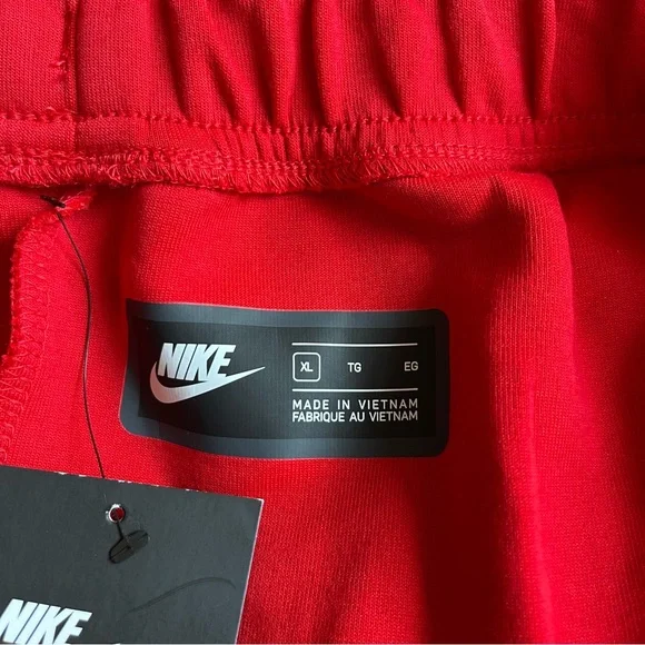 Nike Sportswear Tech Fleece Men's Joggers Sz XL In University Red/Black NWT